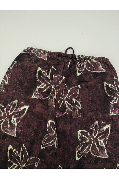 PULL&BEAR Hnědé květované letní kalhoty volné boho Velikost EU XS | PULL&BEAR | obrázek 9