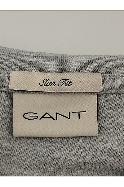 GANT Pánské šedé bavlněné polo tričko s krátkým rukávem slim fit Velikost L | GANT | obrázek 5