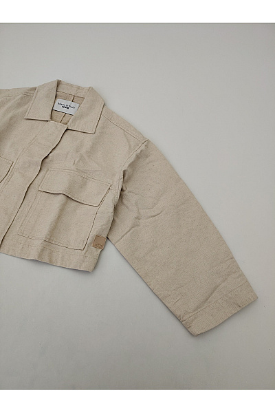Marc O´Polo Béžová bavlněná krátká košilová bunda oversize Velikost L | Marc O´Polo | obrázek 3
