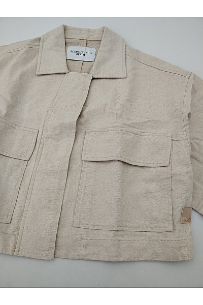 Marc O´Polo Béžová bavlněná krátká košilová bunda oversize Velikost L | Marc O´Polo | obrázek 4