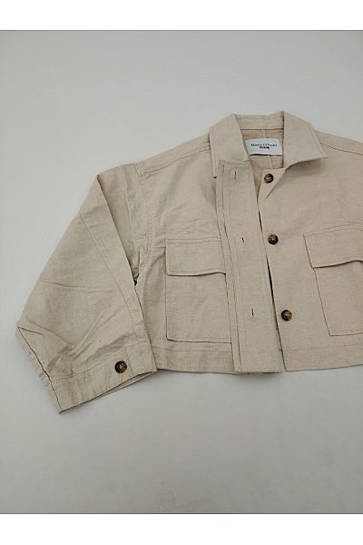 Marc O´Polo Béžová bavlněná krátká košilová bunda oversize Velikost L | Marc O´Polo | obrázek 5