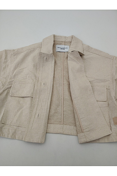 Marc O´Polo Béžová bavlněná krátká košilová bunda oversize Velikost L | Marc O´Polo | obrázek 8