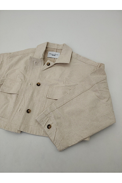 Marc O´Polo Béžová bavlněná krátká košilová bunda oversize Velikost L | Marc O´Polo | obrázek 9