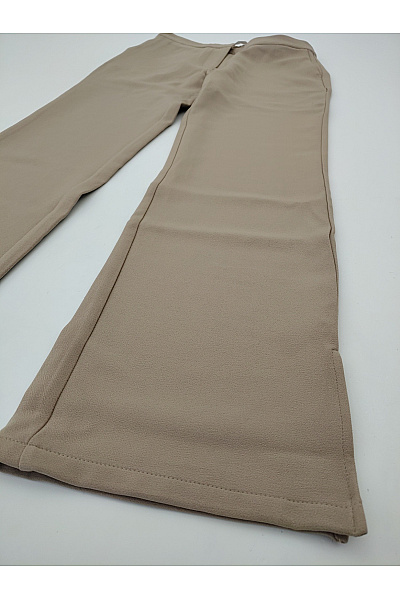 Dámské béžové zvonové kalhoty s vysokým pasem Vel. EU 38 | Unimoda | obrázek 2