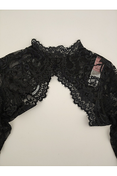 Hunkemoller Černé krajkové bolerko s dlouhým rukávem elegantní Vel. EU M | Hunkemoller | obrázek 4