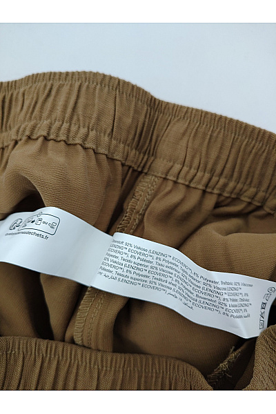 Dámské hnědé široké kalhoty s vysokým pasem Vel. EU 38 | Unimoda | obrázek 6