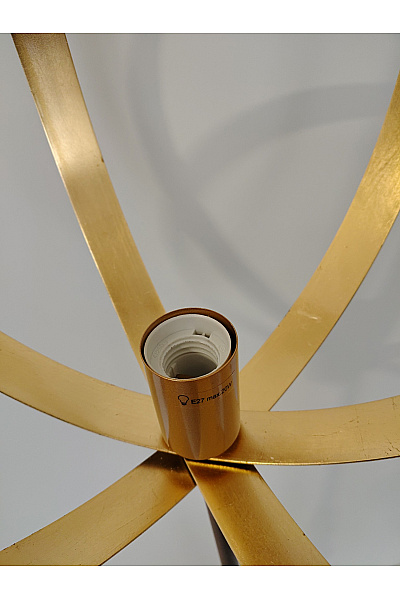 Moderní stojací lampa s kruhovým stínidlem zlatohnědá | Unimoda | obrázek 4