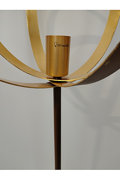 Moderní stojací lampa s kruhovým stínidlem zlatohnědá | Unimoda | obrázek 5