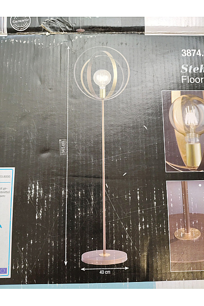 Moderní stojací lampa s kruhovým stínidlem zlatohnědá | Unimoda | obrázek 7