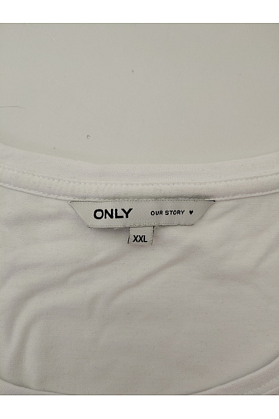ONLY Dámské bílé basic tričko s krátkým rukávem a kulatým výstřihem Vel. XXL | ONLY | obrázek 5