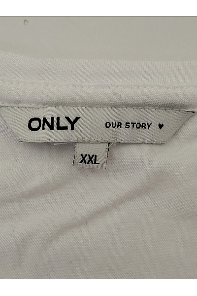 ONLY Dámské bílé basic tričko s krátkým rukávem a kulatým výstřihem Vel. XXL | ONLY | obrázek 6
