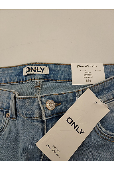 ONLY Dámské modré bavlněné džíny s vysokým pasem rovné Velikost L/30 | ONLY | obrázek 6
