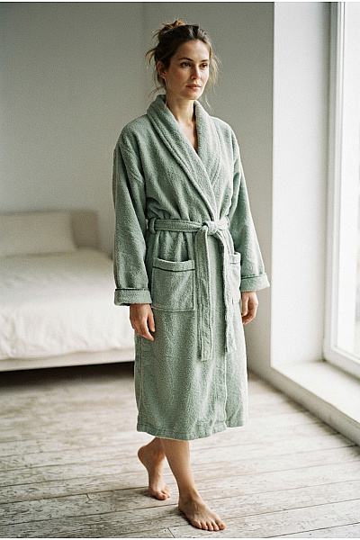 COTTON ON Dámský Bavlněný župan Khaki Měkký Velikost M