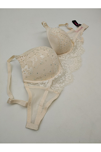 La Senza Béžová krajková push up korzetová podprsenka s ozdobami Velikost EU 34D | La Senza | obrázek 7