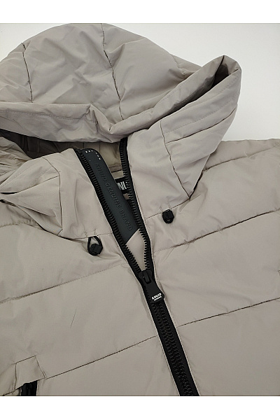 Khujo Dámská béžová prošívaná puffer bunda s kapucí Vel. L | Khujo | obrázek 3