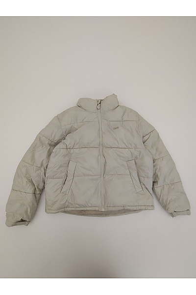 Dámská béžová prošívaná puffer bunda se zipem Velikost EU M | Unimoda | obrázek 2