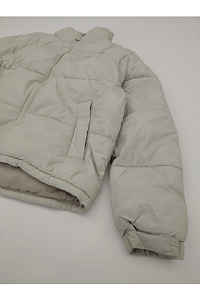 Dámská béžová prošívaná puffer bunda se zipem Velikost EU M | Unimoda | obrázek 3