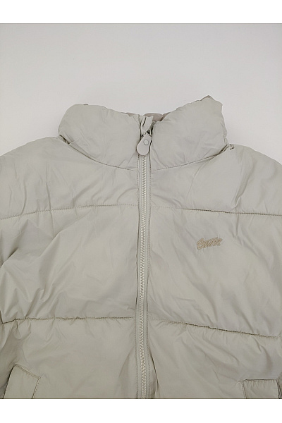 Dámská béžová prošívaná puffer bunda se zipem Velikost EU M | Unimoda | obrázek 4