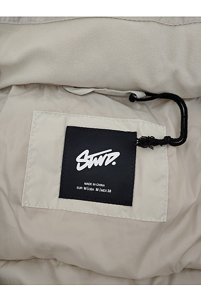Dámská béžová prošívaná puffer bunda se zipem Velikost EU M | Unimoda | obrázek 6
