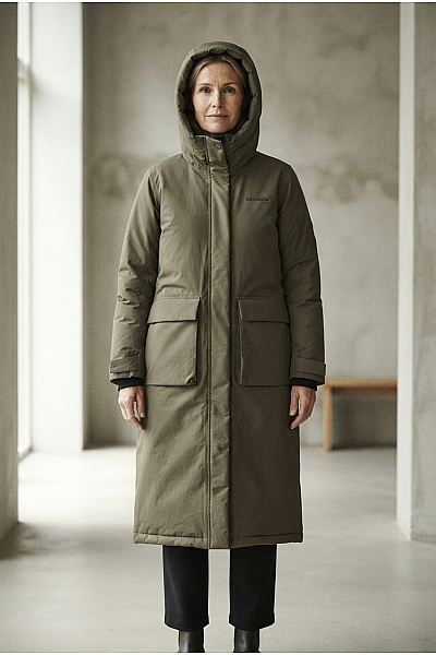 DIDRIKSONS Dámská Dlouhá Zimní Parka Khaki Velikost EU 42