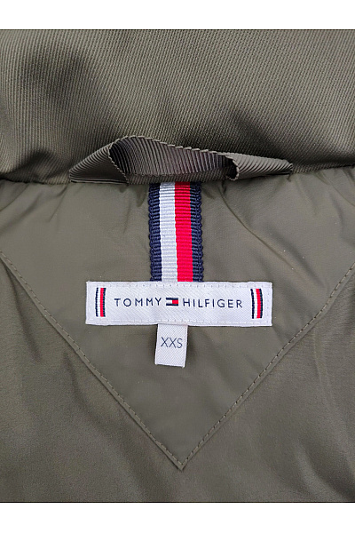 TOMMY HILFIGER Dámská khaki prošívaná puffer bunda se zipem Velikost XXS | TOMMY HILFIGER | obrázek 6