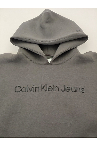 Calvin Klein Dámská khaki mikina s kapucí oversized crop Velikost L | Calvin Klein | obrázek 6