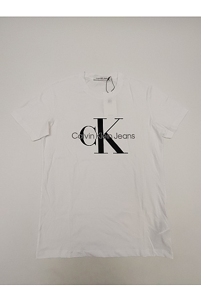 Calvin Klein Bílé bavlněné dámské tričko s krátkým rukávem a nápisem | Calvin Klein | obrázek 2