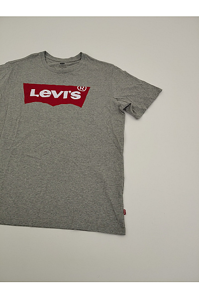 LEVIS Pánské šedé bavlněné tričko s krátkým rukávem a nápisem Velikost L/G | LEVIS | obrázek 3