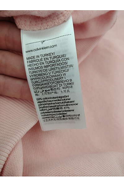 Calvin Klein Dámská bavlněná růžová mikina s dlouhým rukávem přes hlavu Vel. M | Calvin Klein | obrázek 7