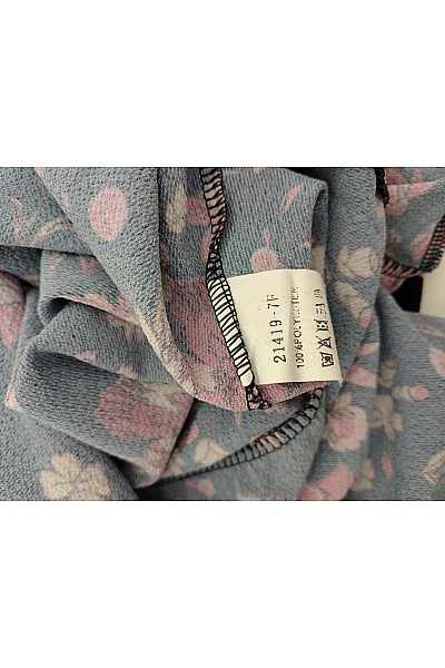Modré květované košilové maxi šaty Vel. L | Unimoda | obrázek 7