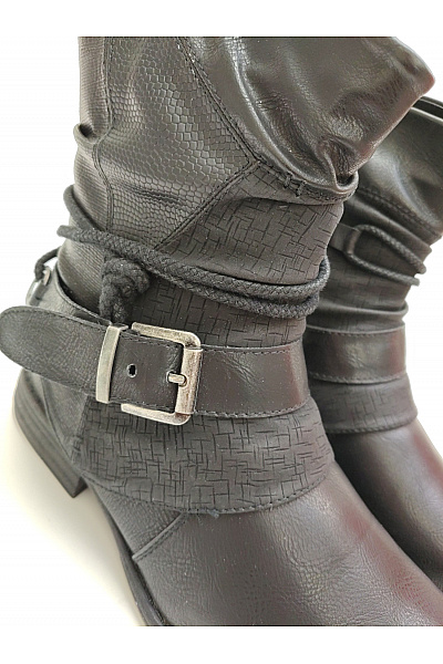 Kimberfeel Černé kotníkové boty s přezkou a zipem podzimní Vel. UK 5 | Kimberfeel | obrázek 6