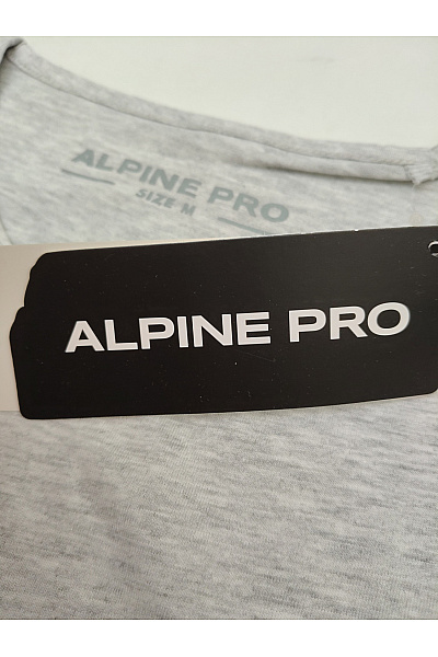ALPINE PRO Šedé bavlněné tričko s krátkým rukávem a květinovým vzorem Velikost M | ALPINE PRO | obrázek 6