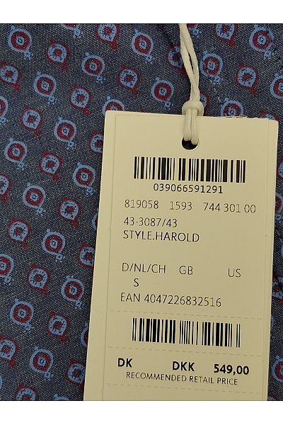 BRAX Pánská bavlněná košile s dlouhým rukávem vzorovaná slim fit Vel. S | BRAX | obrázek 6