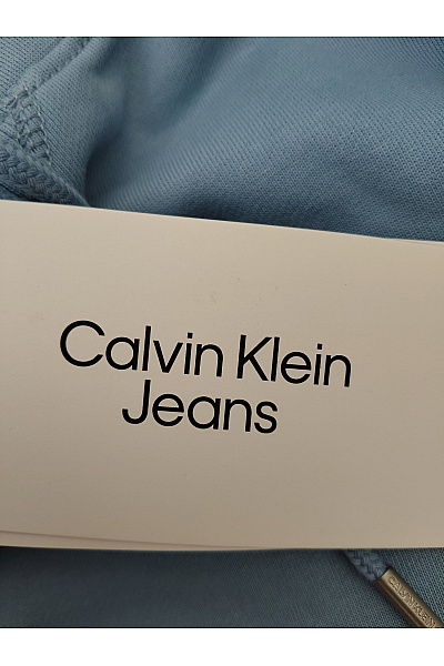Calvin Klein Pánská modrá bavlněná mikina s kapucí a klokaní kapsou Vel. L | Calvin Klein | obrázek 7