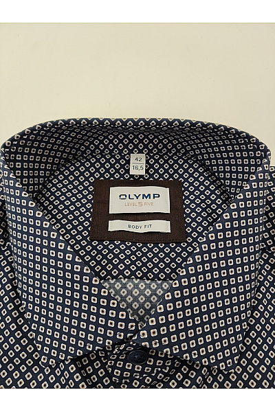 OLYMP Pánská bavlněná košile s dlouhým rukávem vzorovaná slim fit business | OLYMP | obrázek 7