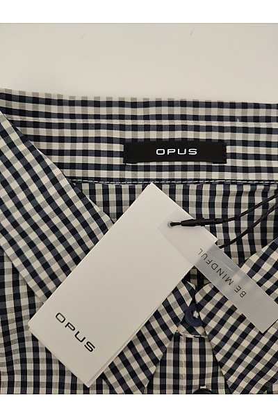 OPUS Dámská bavlněná kostkovaná košile s krátkým rukávem oversized Vel. EU 40 | OPUS | obrázek 5