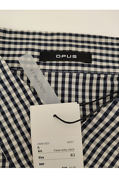 OPUS Dámská bavlněná kostkovaná košile s krátkým rukávem oversized Vel. EU 40 | OPUS | obrázek 6