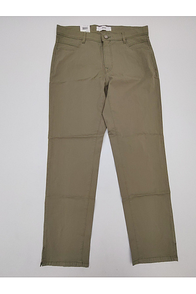 BRAX Pánské khaki bavlněné chinos kalhoty s rozparkem Velikost DE 38 | BRAX | obrázek 2