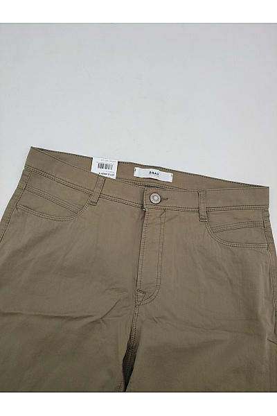 BRAX Pánské khaki bavlněné chinos kalhoty s rozparkem Velikost DE 38 | BRAX | obrázek 4