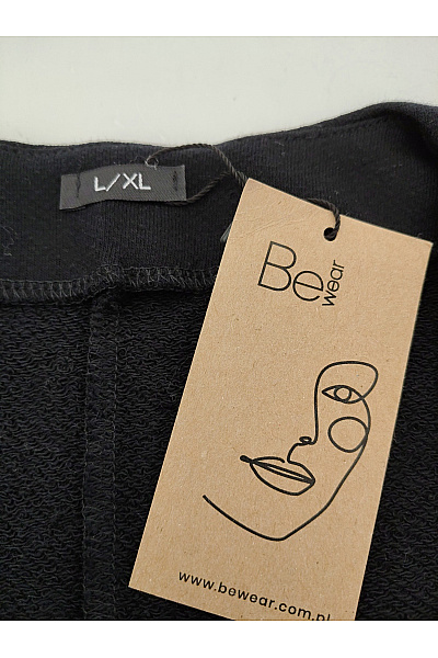 Be wear Černé bavlněné úpletové šaty s kapsami Vel. L/XL | Be wear | obrázek 7