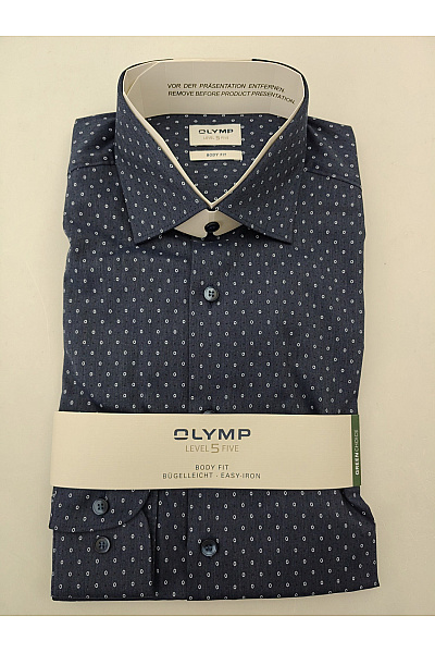 OLYMP Pánská bavlněná košile s dlouhým rukávem slim fit puntíkovaná business | OLYMP | obrázek 2