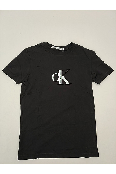 Calvin Klein Černé bavlněné tričko s krátkým rukávem a nápisem Vel. EU S | Calvin Klein | obrázek 2