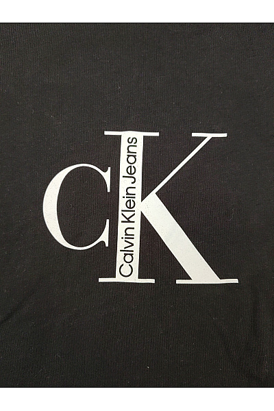 Calvin Klein Černé bavlněné tričko s krátkým rukávem a nápisem Vel. EU S | Calvin Klein | obrázek 4