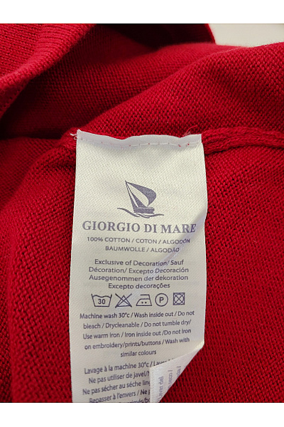 Giorgio Di Mare Červené bavlněné pletené šaty s dlouhým rukávem Velikost M | Giorgio Di Mare | obrázek 7