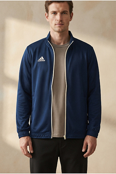 ADIDAS Pánská Sportovní Mikina Na Zip Modrá