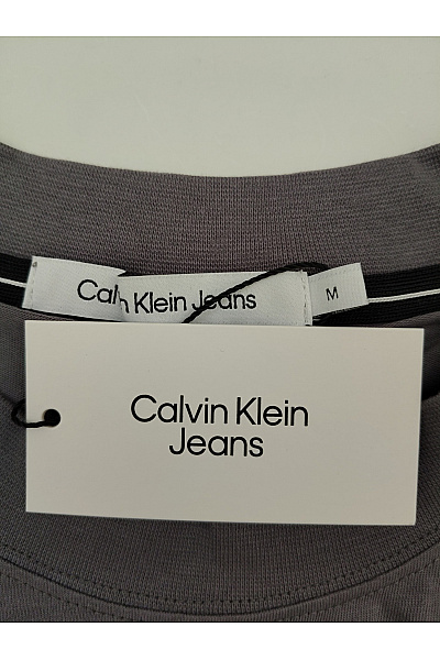 Calvin Klein Šedé bavlněné tričko s krátkým rukávem a nápisem Vel. M | Calvin Klein | obrázek 7