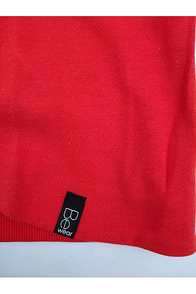 Be wear Červená dámská mikina s kapucí na zip prodloužená Vel. 2XL/3XL | Be wear | obrázek 4