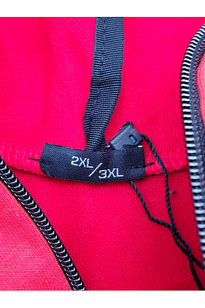 Be wear Červená dámská mikina s kapucí na zip prodloužená Vel. 2XL/3XL | Be wear | obrázek 6