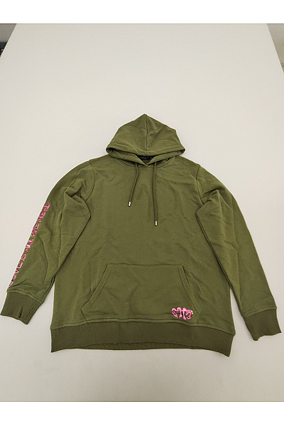 Zwillingsherz Dámská khaki mikina s kapucí a potiskem Velikost L/XL | Zwillingsherz | obrázek 2