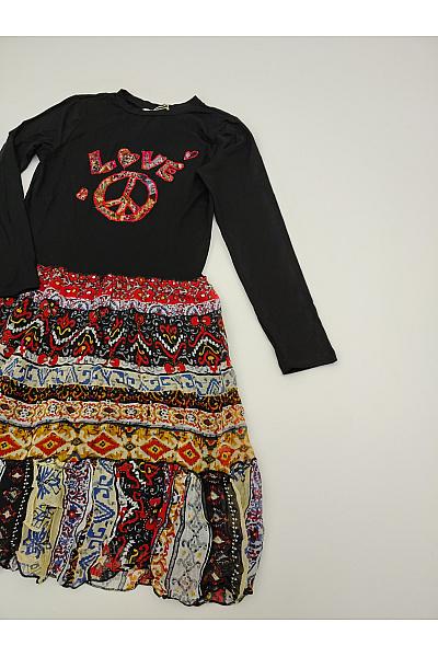 Peace & Love Dámské boho šaty s dlouhým rukávem barevné Velikost L | Peace & Love | obrázek 3